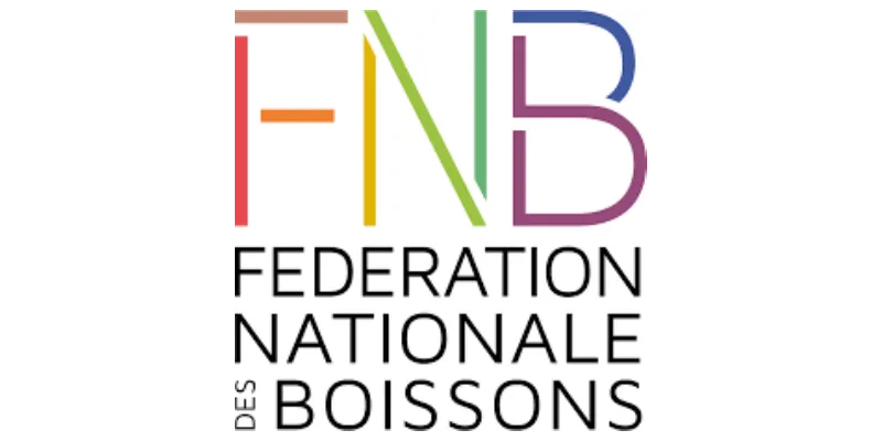 Logo FNB Fédération Nationale des Boissons en lettres colorées