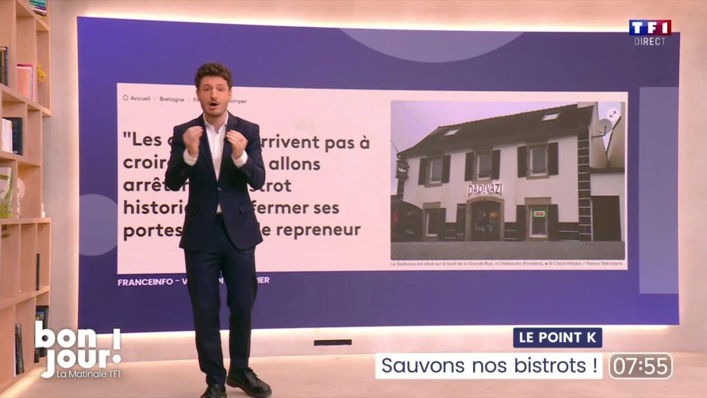 Reportage TF1 La Matinale - Le Point K : Sauvons nos bistrots, diffuse le 2 mars 2026